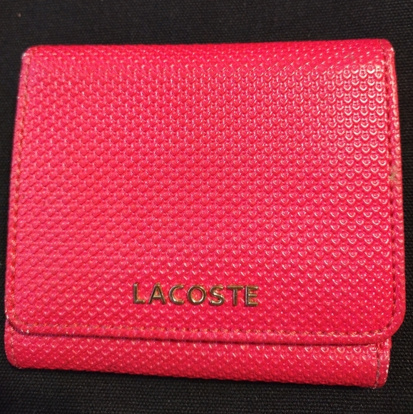 Lacoste Bags Lacoste Hot Pink Trifold Wallet Poshmark